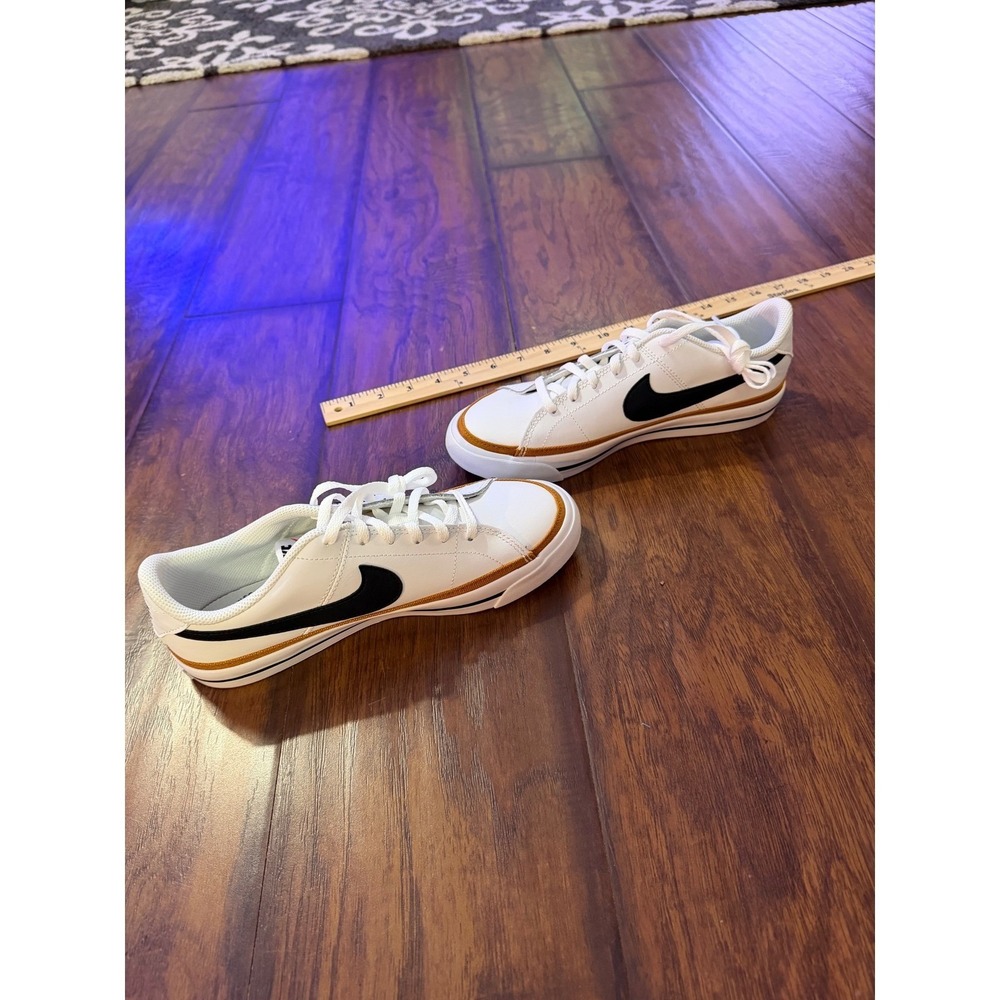 Nike Court Legacy GS Kids 5.5Y White Black Desert Ochre New in Box